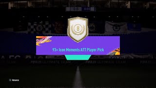 Is The 93 Icon Moments Attacker Player Pick Worth It Icon Swaps 4  Fifa 21 [upl. by Kinnon]