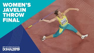 Womens Javelin Final  World Athletics Championships Doha 2019 [upl. by Uund]