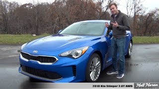 Review 2018 Kia Stinger 20T AWD  A Better WRX [upl. by Nahgem]