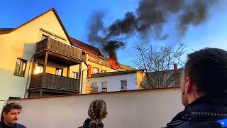 Wurzen  Feuer auf Balkon nach lautem Knall [upl. by Jada795]