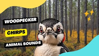 Woodpecker Chirps  woodpecker sound effects  animation [upl. by Plotkin]