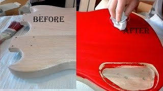 Tutorial verniciare il corpo di una chitarra elettrica Feudomusic DRK parte 2 [upl. by Eiramalegna]