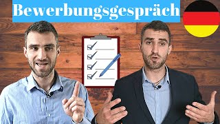 Bewerbungsgespräch auf Deutsch  Deutsch lernen B1 B2 C1  Deutsche Dialoge [upl. by Thurber]