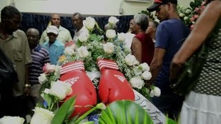 Cubans bid Olympic boxing legend Teofilo Stevenson farewell [upl. by Nordin528]