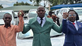 Prophet Madungwe and Jah Bobo collect their brand new cars from Sir Wicknell [upl. by Ylrad]