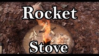 Rocket Stove  Fire Log How To with a Wood Log [upl. by Jarrell]