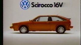 1987 VW Volkswagen Scirocco 16V Retro TV Commercial Ad [upl. by Oliana783]