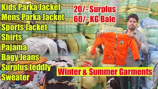 20 Surplus 60 Kg Bale Parka Jacket Bagi Jeans Shirt Jacket Sweater Kids Mix Dress Midi Top [upl. by Welcome]