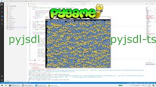 Pyjsdl vs Pyjsdlts vs Pygame benchmark [upl. by Larianna824]