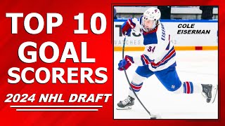 TOP 10 GOAL SCORERS from the 2024 NHL Draft Class [upl. by Rekab]