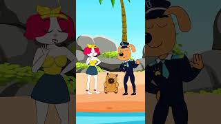 Capybara want Love capybara sherifflabrador animation shorts [upl. by Smiga]