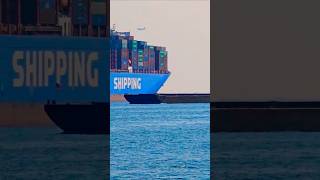 COSCO SHIPPING PASSING BARGE COMING INTO PORT OF VIRGINIA ship wow epic costco [upl. by Alleyne]