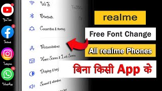 All realme Phones ‼ Free Font Change ‼ how to get free fonts in realme theme store ❓ [upl. by Emiolhs]