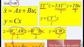 State space 8  similarity transformations [upl. by Hwu167]