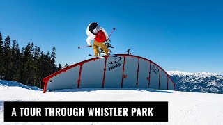 A Tour Through Whistler Terrain Park On Skis [upl. by Brigida]