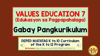 DEPED MATATAG VALUES EDUCATION 7 CURRICULUM GUIDE depedmatatag gmrc [upl. by Aruam]