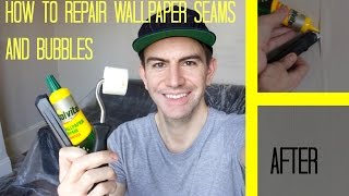 HOW TO REPAIR WALLPAPER SEAMS  FIX BUBBLES [upl. by Harim431]