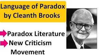 Language of Paradox by Cleanth Brooks summary [upl. by Morissa]