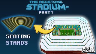 Minecraft REDSTONE STADIUM  PART  1  Pocket Edition   NO WORLD EDITS [upl. by Chantal690]