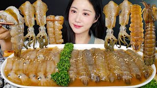 호로록 호래기장💛부드러운 갯가재장🤎호래기 갯가재 먹방✨ Soy Sauce Baby Squid 醤油シャコ 醤油ヒイカ  Mukbang ASMR [upl. by Lebyram]