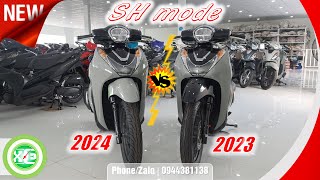 XE amp XE  So sánh và báo giá SH Mode 125i ABS 2024 với 2023  Thể thao  Xám xi măng [upl. by Eimia]