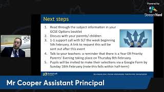 Bexleyheath Academy  Year 09 Option Evening 2024 [upl. by Perrin]