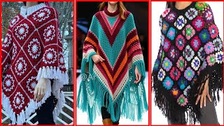 Bursting with charm this poncho delicately showcases crocheted floral patches2024 [upl. by Omolhs317]