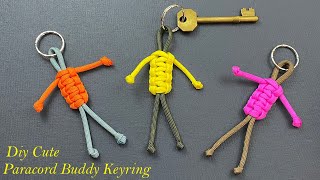 How To Make A Paracord Buddy Keyring Tutorial  Keychain  Paracord Zipper Pull Lanyard Tutorial [upl. by Trautman]