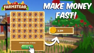 How To Make Money FAST  Farmstead Roblox [upl. by Acirne532]