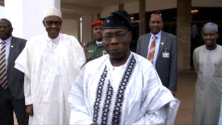 No No Joor Obasanjo Tells Journalist After Meeting With Buhari  080915 [upl. by Merry]