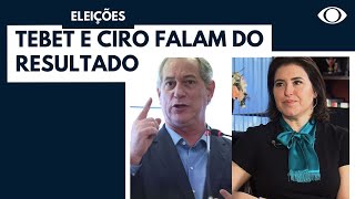 Tebet e Ciro falam sobre o resultado do primeiro turno das eleições [upl. by Pessa932]