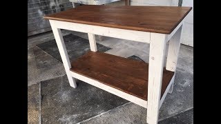 DIY 20 Rustic Kitchen Island project Fast and easy Great project for all skill levels [upl. by Eissirk770]