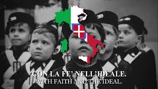 quotGiovinezzaquot Youth  Anthem of the National Fascist Party RARE VERSION  LYRICS [upl. by Mavilia]