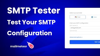 SMTP Test Tool Quick amp Free Way to Ensure Your SMTP Configuration Works Perfectly [upl. by Guthrie]