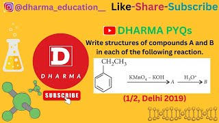 Write structures of compounds A and B in each of the following reaction Ethyl Benzene KMnO4 [upl. by Hedva]