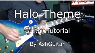 Halo Theme  Guitar Tutorial With Tabs [upl. by Aicena]