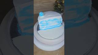 Easy cake decoration cakedecorating storytime baking comedyvideos funny shorts blue asmr [upl. by Ahsote]