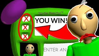 I GOT EVERY QUESTION WRONG AND BEAT BALDIS BASICS  Baldis Basics More Maths [upl. by Chico]