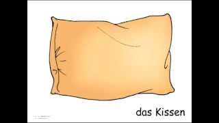 German Vocabulary Flashcards  Learn German easy  Bedroom  Signalkarten  Das Schlafzimmer [upl. by Amsirp262]