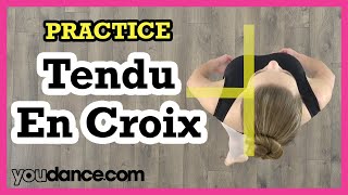 Practice Tendus En Croix  Beginner Ballet  YouDancecom [upl. by Anner]