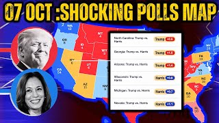 New Update Latest Data in Key States 2024 Election Polls Map Map Prediction [upl. by Tenney783]