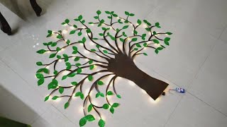 DIY Vibrant Tree Wall Decor amp Easy Paper Crafts  Stunning Home Decor Ideas [upl. by Ahsitneuq]