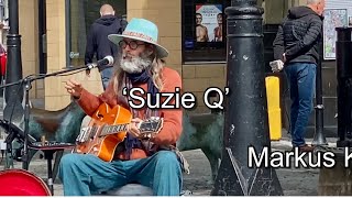 Suzie Q on the street in Kilmarnock busking [upl. by Lonny]