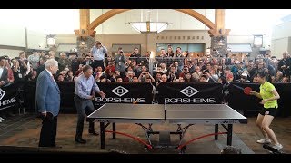 Bill Gates amp Warren Buffett Play Ping Pong at Berkshire Hathaway 2013 Meeting [upl. by Cardew]