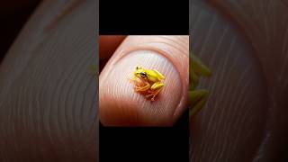 Worlds Tiniest Frog tinyanimals miniatures nature animalshorts animalfacts [upl. by Lehpar]