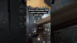 Kinesis Advantage 360 switch replacement with the Hakko desoldering tool Swapped to box ink V2 pink [upl. by Etnaihc423]