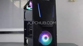 Keytech T5000 Mid Tower Case with Gstorm Phantom Fan Demo video [upl. by Mitzl]