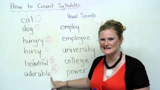 Speaking English  How to count syllables [upl. by Ellga]