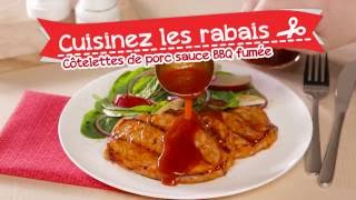 Cuisinez les rabais  recette rapide de côtelettes de porc sauce barbecue fumée [upl. by Luana118]