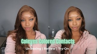 Coleyes Affordable Colored Contact Lenses  Unboxing Review amp TryOn [upl. by Tansey]